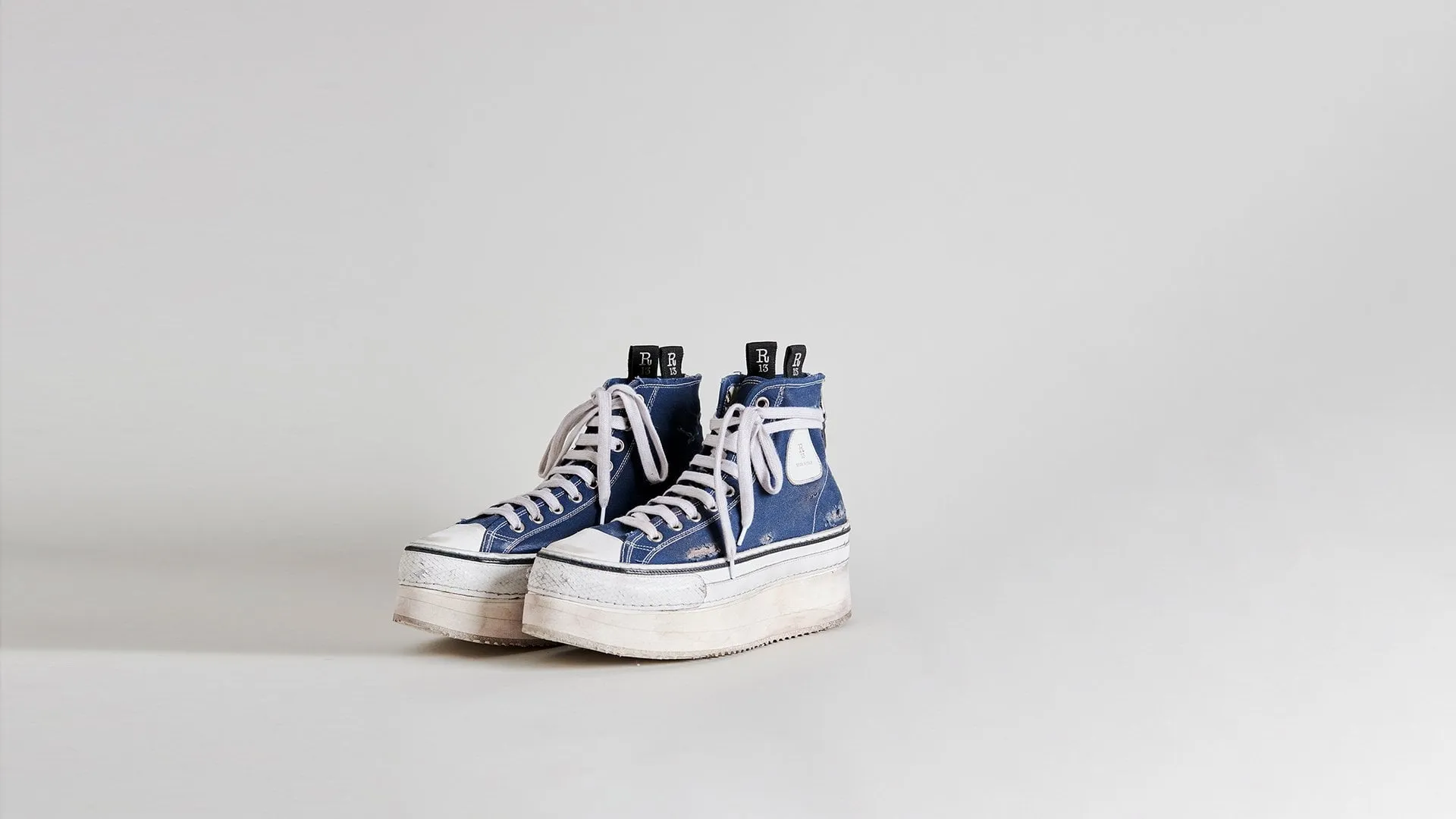 COURTNEY PLATFORM HIGH TOP SNEAKER - NAVY sold by R13 product image thumbnail 3