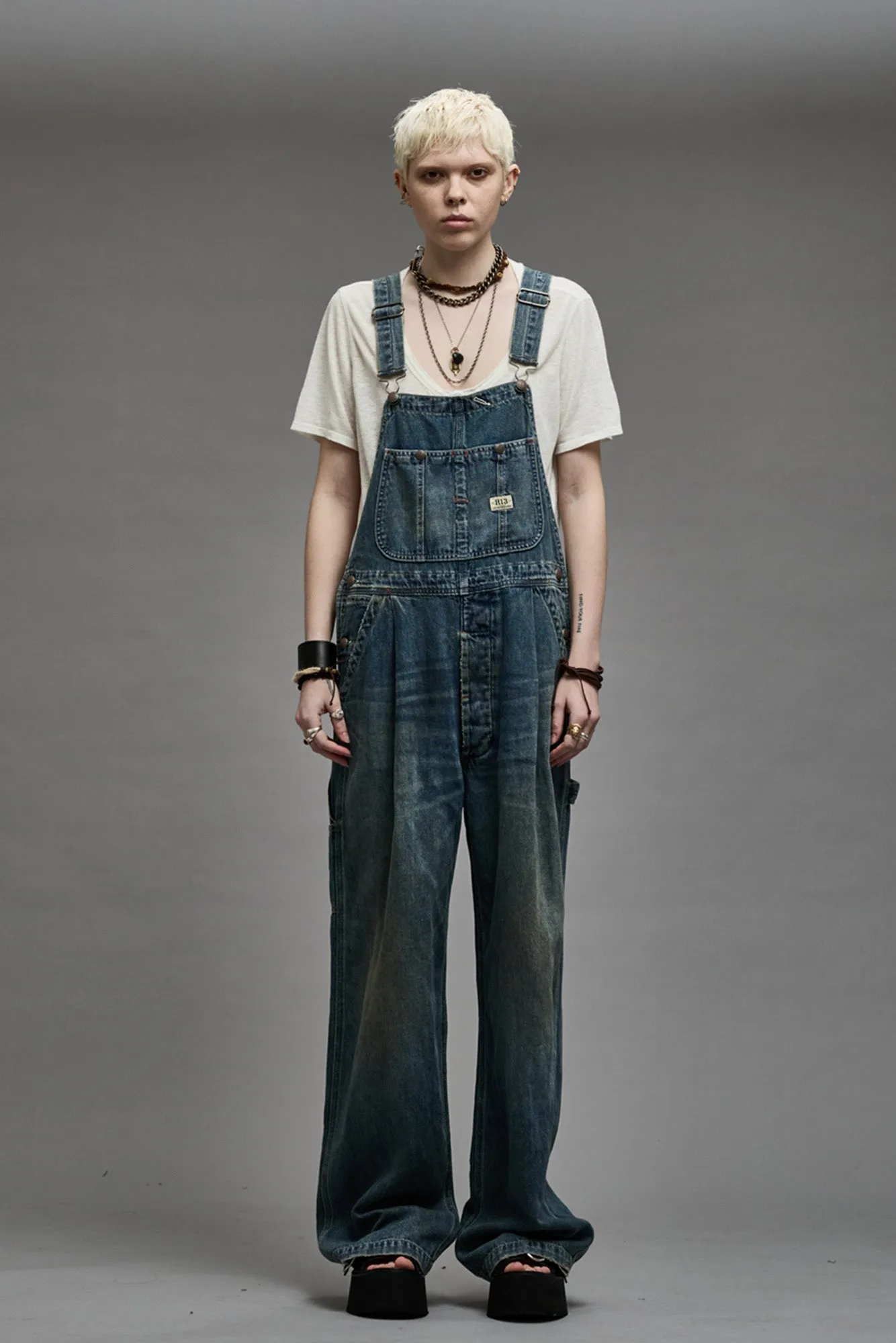 DAMON OVERALL - WEBER LINEN INDIGO sold by R13 product image thumbnail 2