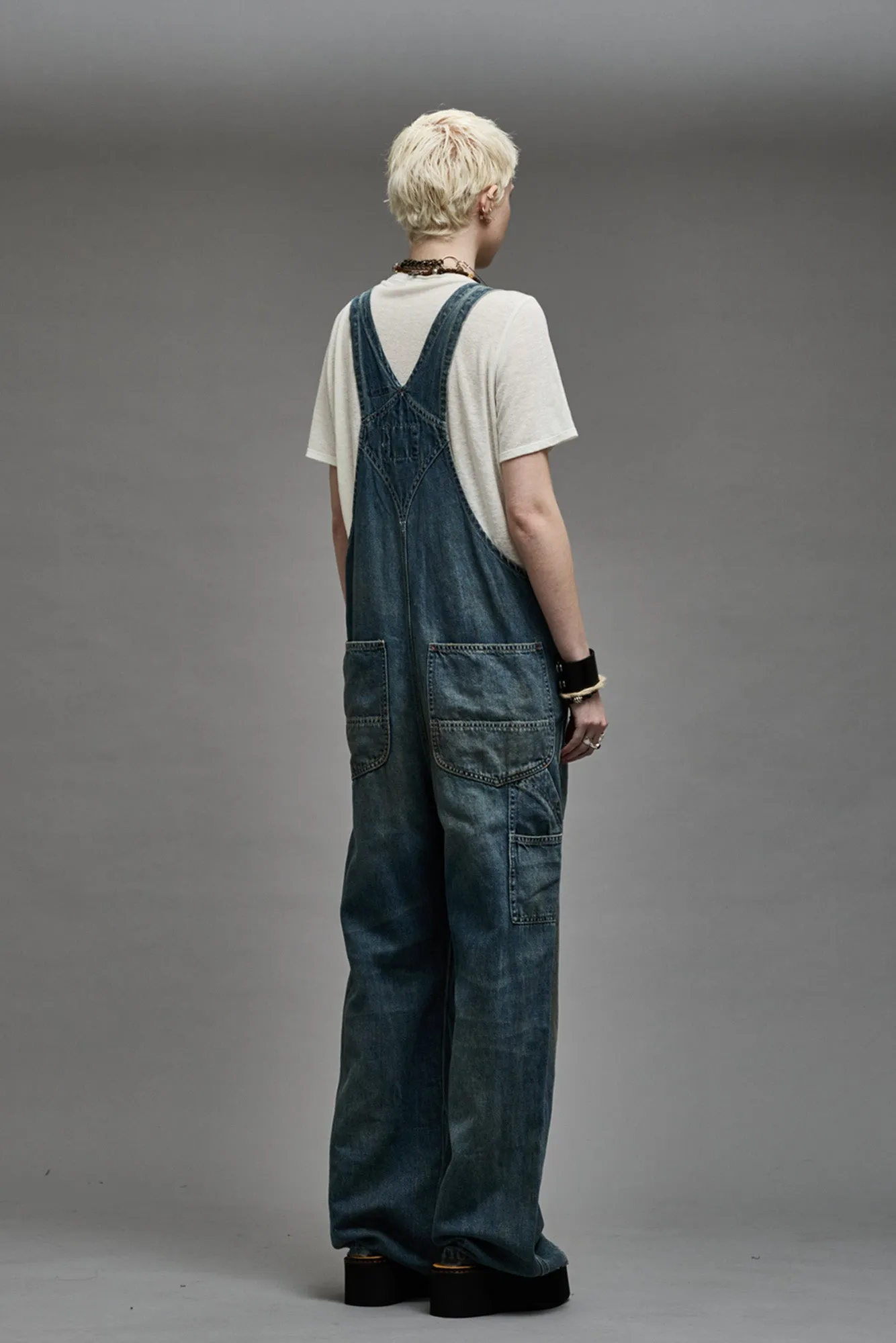 DAMON OVERALL - WEBER LINEN INDIGO sold by R13 product image thumbnail 4