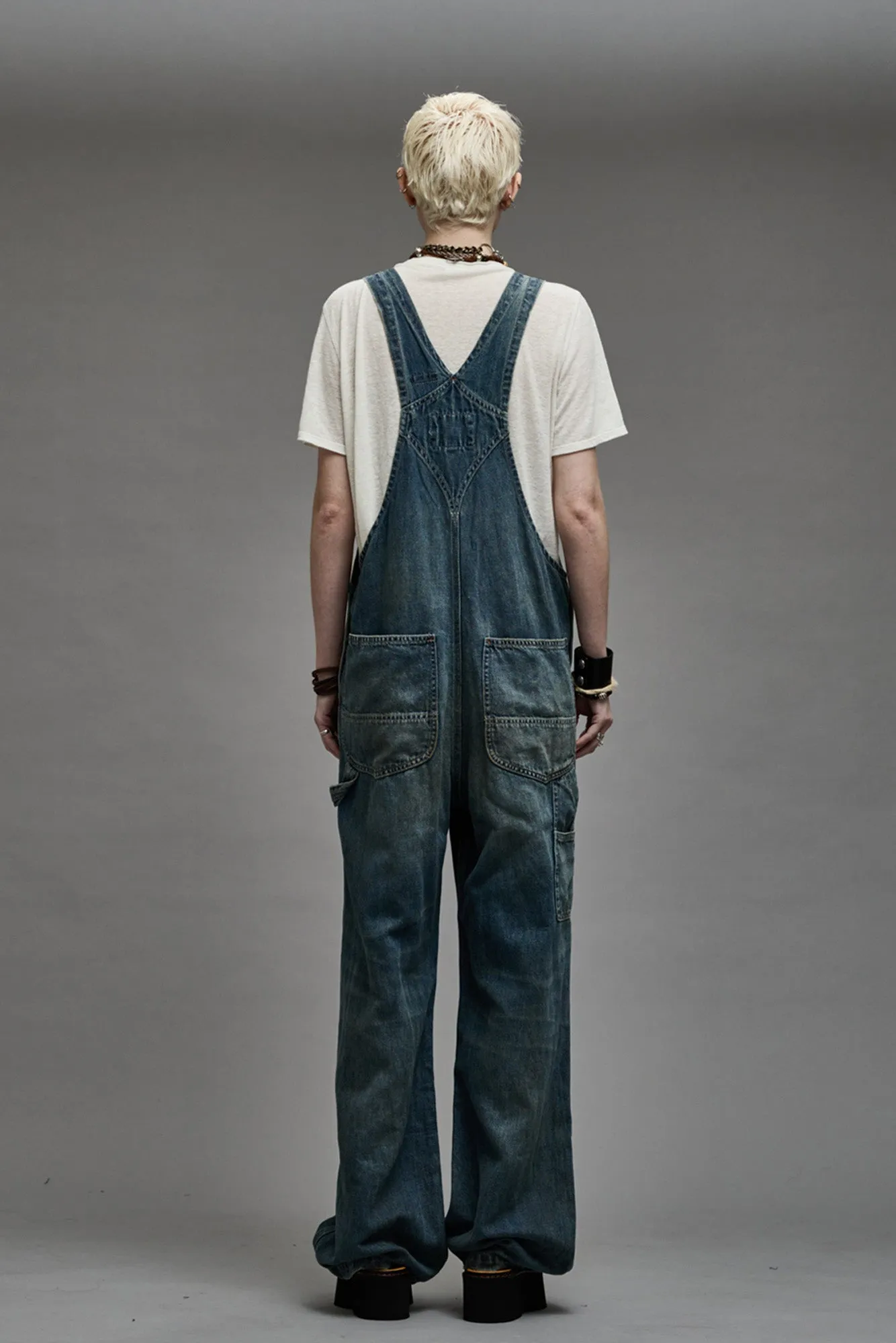 DAMON OVERALL - WEBER LINEN INDIGO sold by R13 product image thumbnail 5