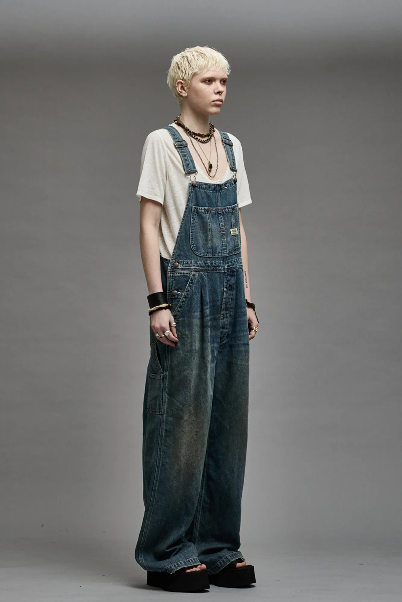 DAMON OVERALL - WEBER LINEN INDIGO sold by R13 product image thumbnail 3