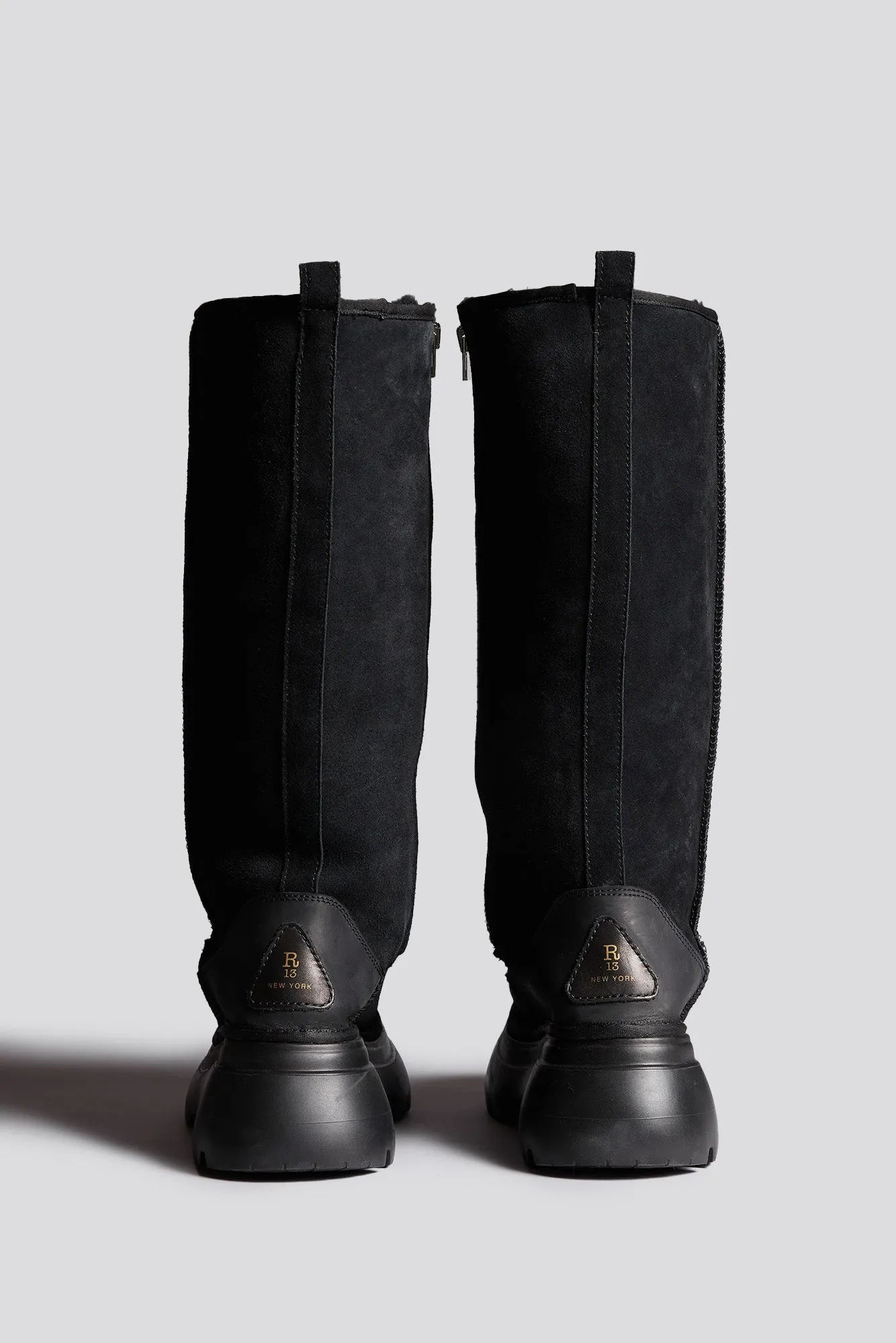 TALL CHUNKY SHEARLING BOOT - BLACK sold by R13 product image thumbnail 2
