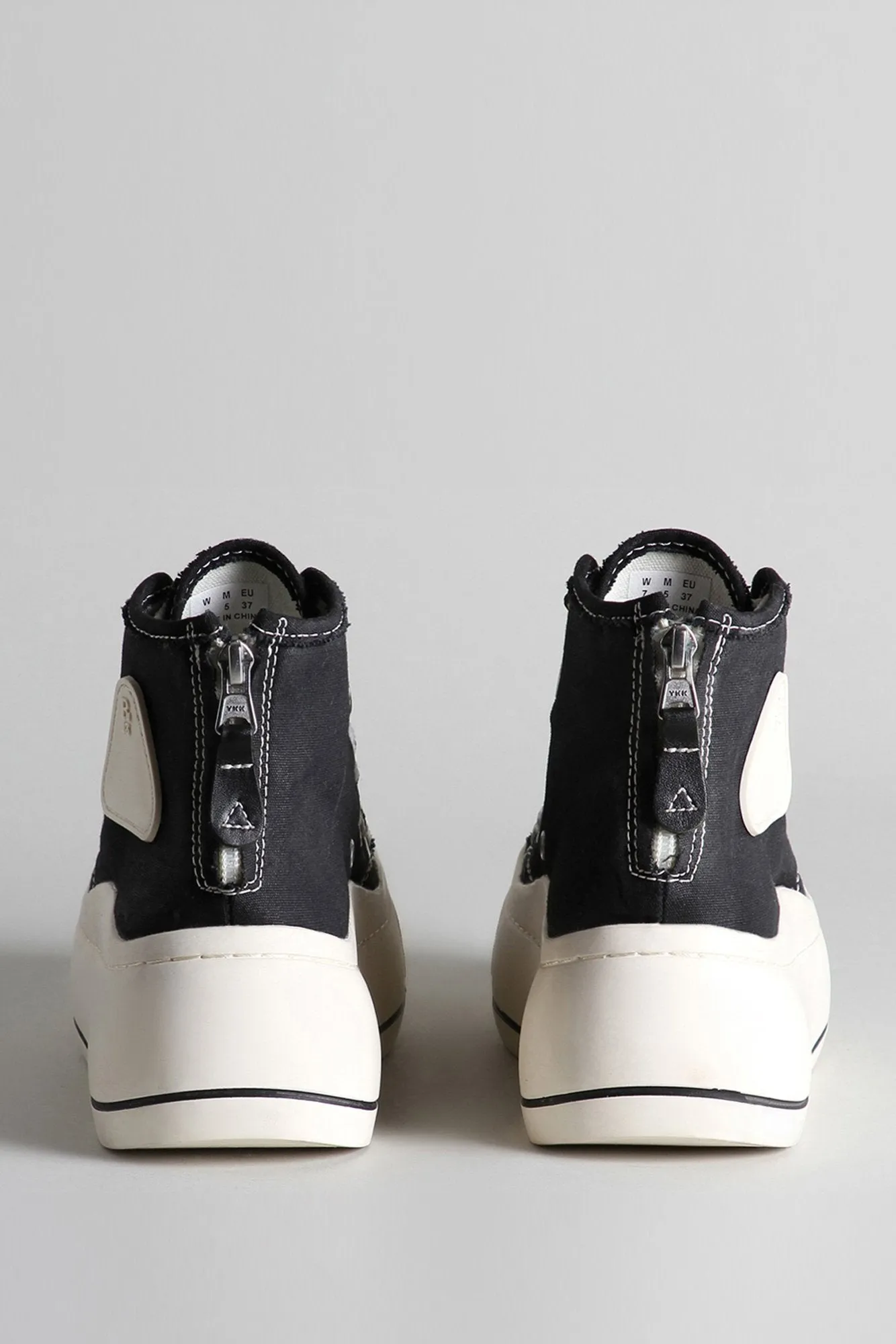MEN'S DOUBLE GROMMET HIGH TOP SNEAKER - BLACK sold by R13 product image thumbnail 3