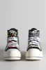 MEN'S DOUBLE GROMMET HIGH TOP SNEAKER - BLACK sold by R13