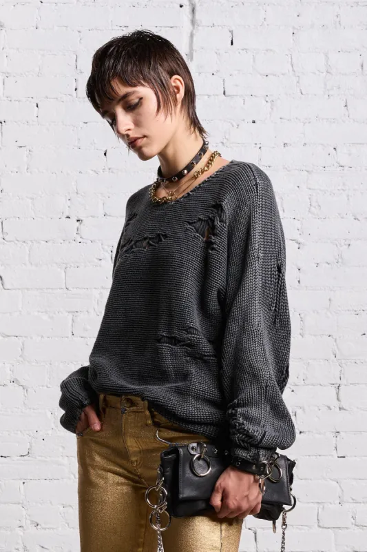 BOYFRIEND CREWNECK - ACID BLACK sold by R13