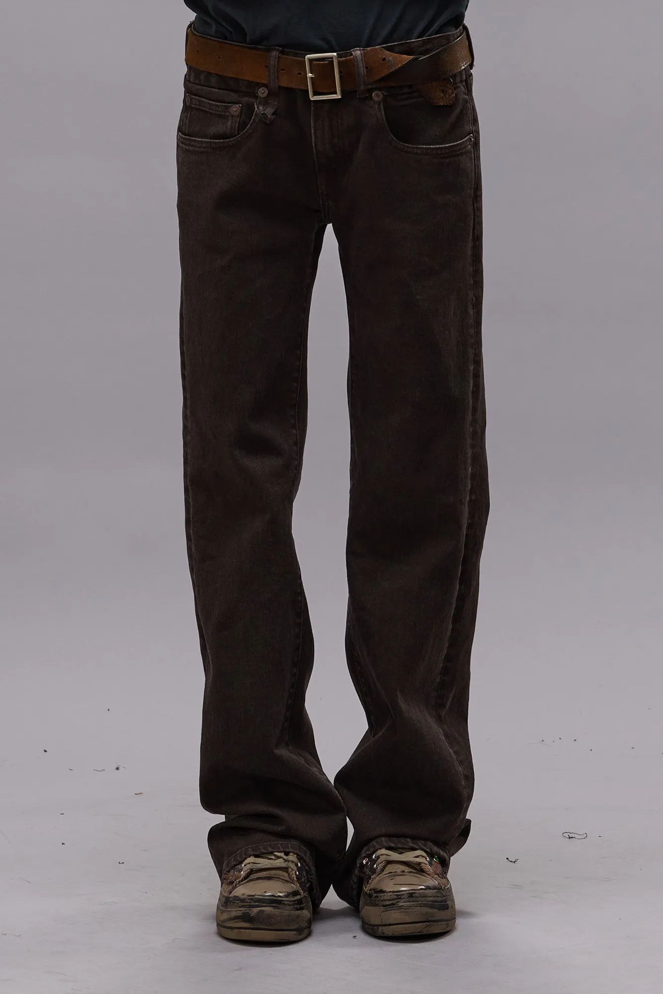 BOY FLARE - CHOCOLATE BROWN STRETCH sold by R13 product image thumbnail 3