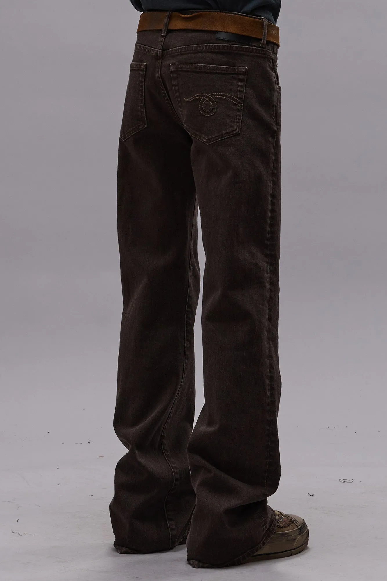 BOY FLARE - CHOCOLATE BROWN STRETCH sold by R13 product image thumbnail 5
