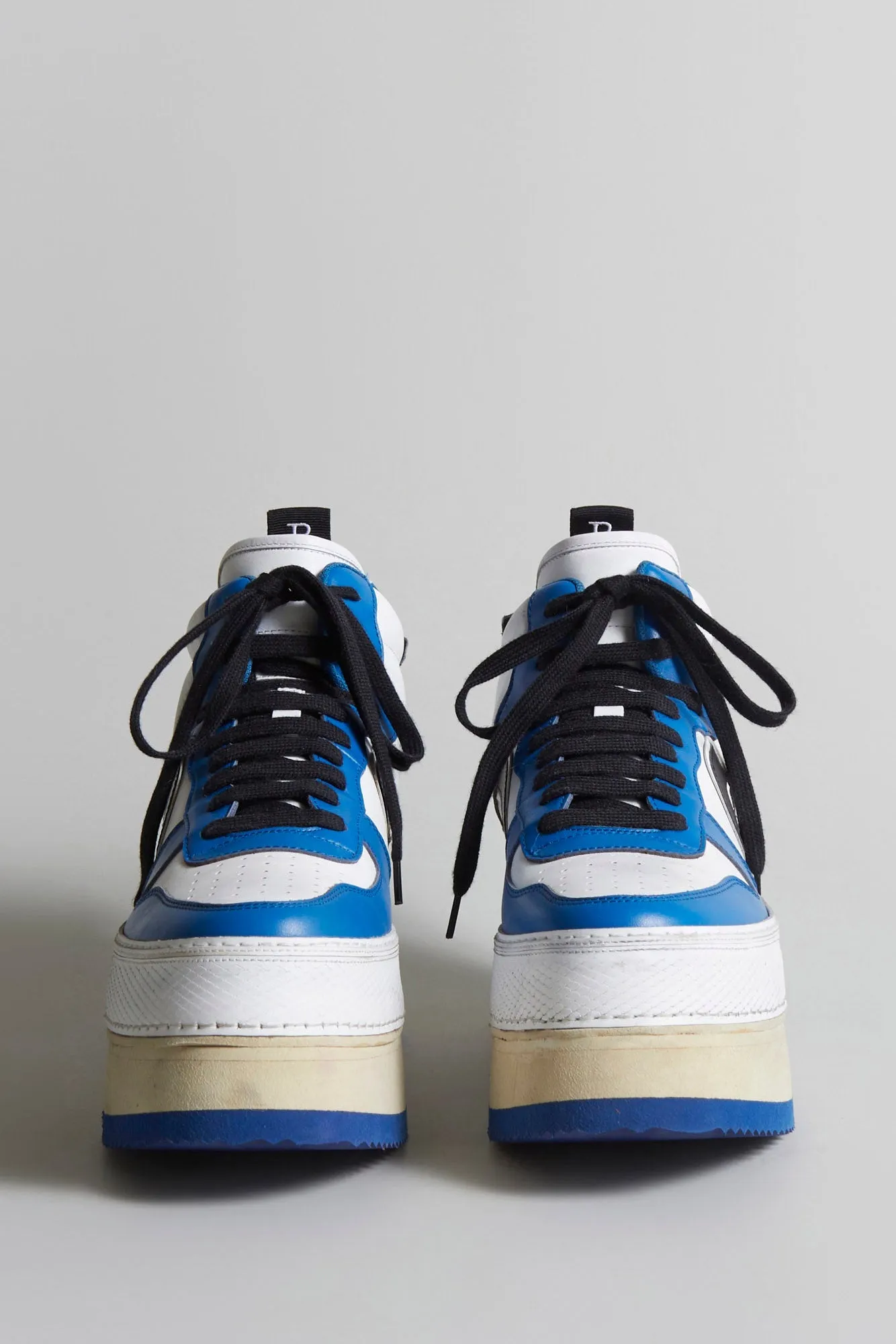 RIOT LEATHER HIGH TOP - SKATE WHITE & COBALT sold by R13 product image thumbnail 3