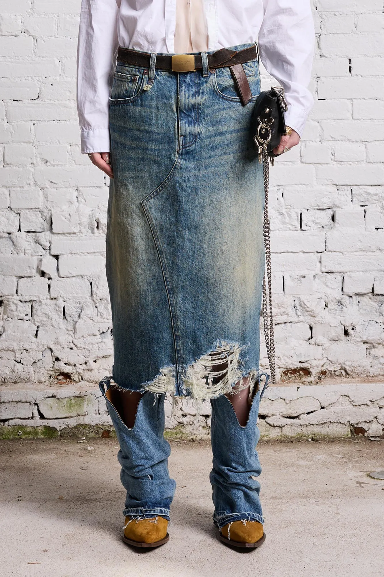 JESSE SKIRT - CLINTON BLUE sold by R13 product image thumbnail 3