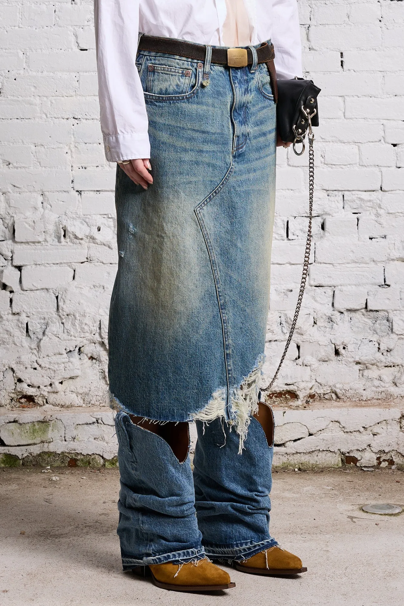 JESSE SKIRT - CLINTON BLUE sold by R13 product image thumbnail 4