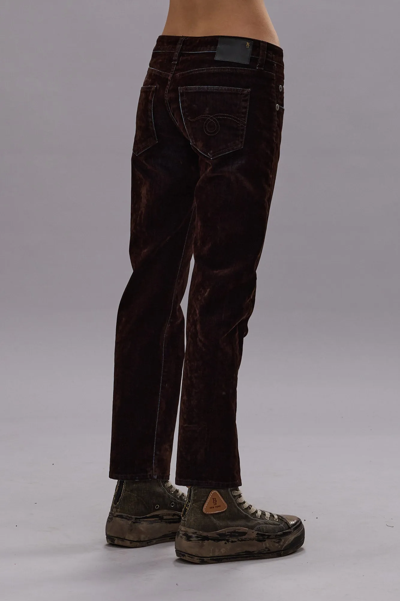 BOY STRAIGHT - FLOCKED BROWN sold by R13 product image thumbnail 4