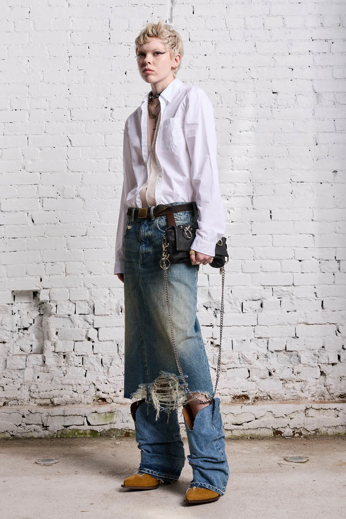 JESSE SKIRT - CLINTON BLUE sold by R13 product image thumbnail 2