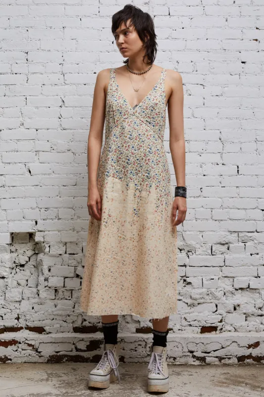 GRUNGE SLIP - DIP BLEACHED BEIGE FLORAL sold by R13