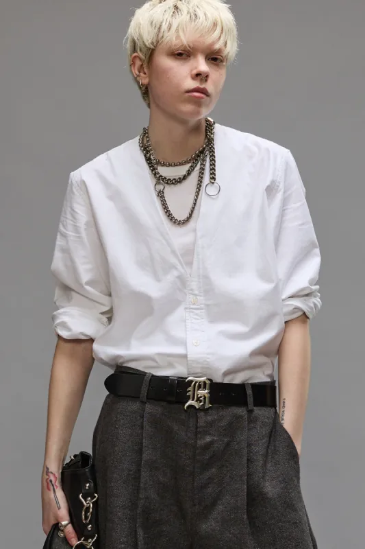 FOLDBACK SHIRT - OXFORD WHITE sold by R13