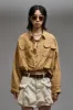 CROSSOVER UTILITY BUBBLE SHIRT - KHAKI sold by R13