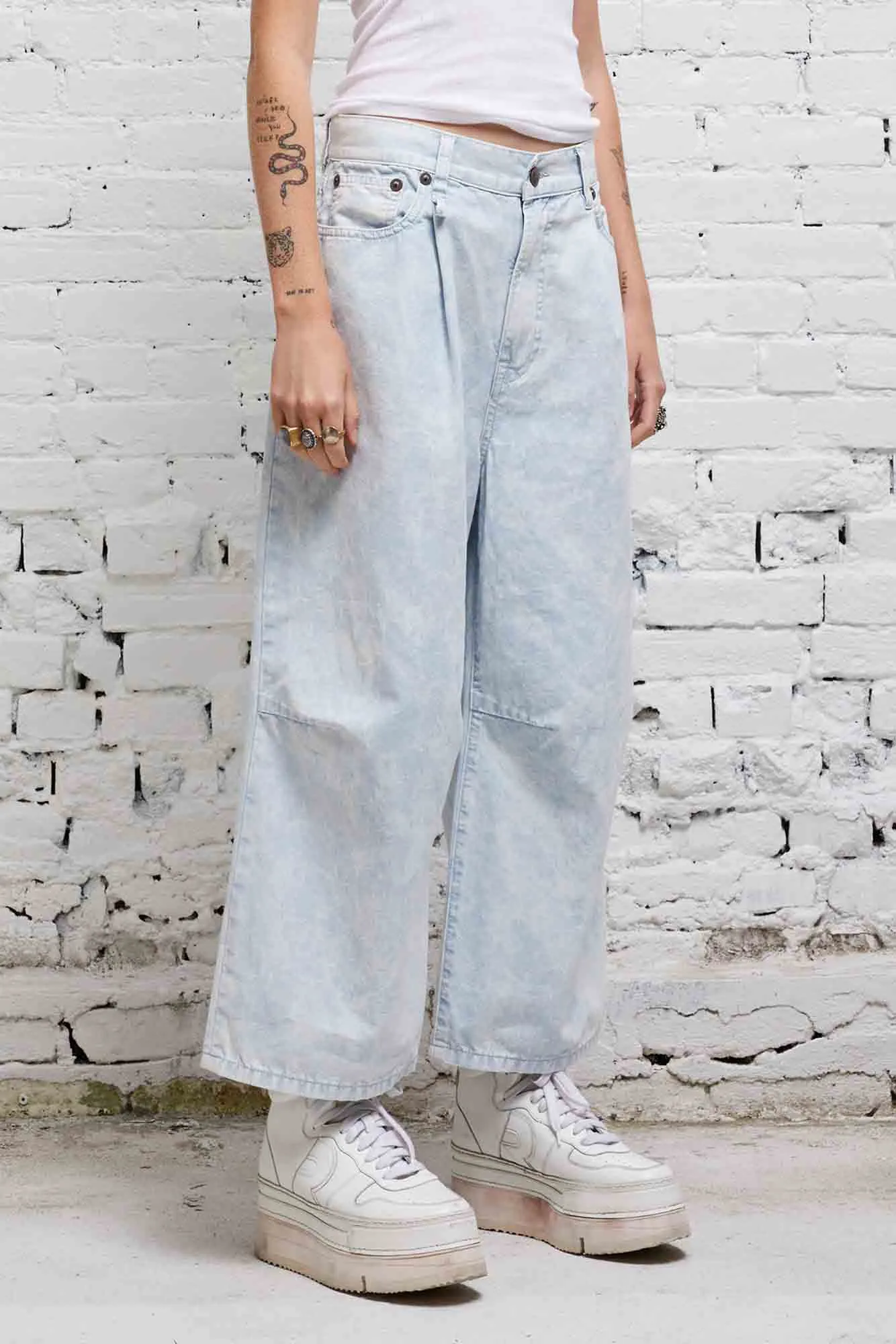 CROPPED WIDE LEG JEAN - CLOUDY BLUE sold by R13 product image thumbnail 3