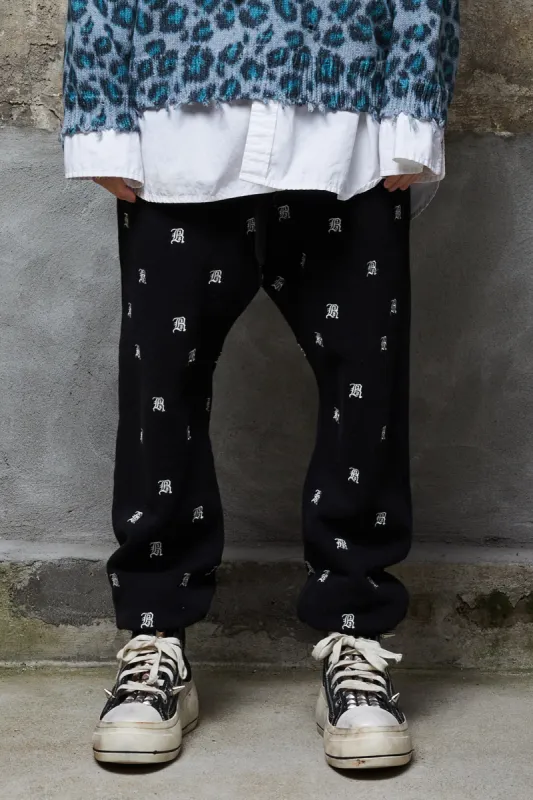 R13 ALLOVER SWEATPANTS - BLACK sold by R13