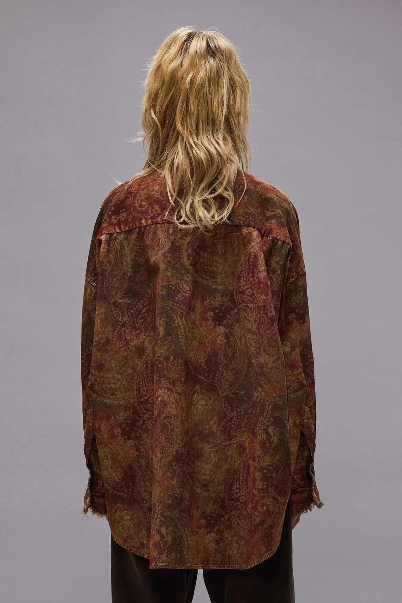 DROP NECK TUXEDO SHIRT - PAISLEY PRINT sold by R13 product image thumbnail 3