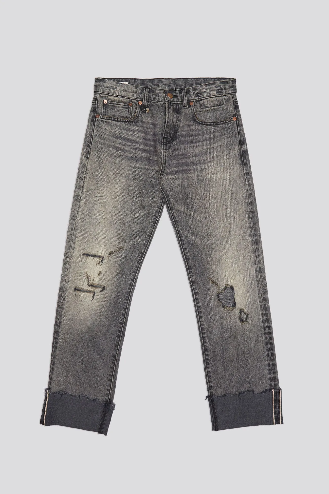 CUFFED ROMEO JEAN - HAYNE SELVEDGE BLACK sold by R13 product image thumbnail 5