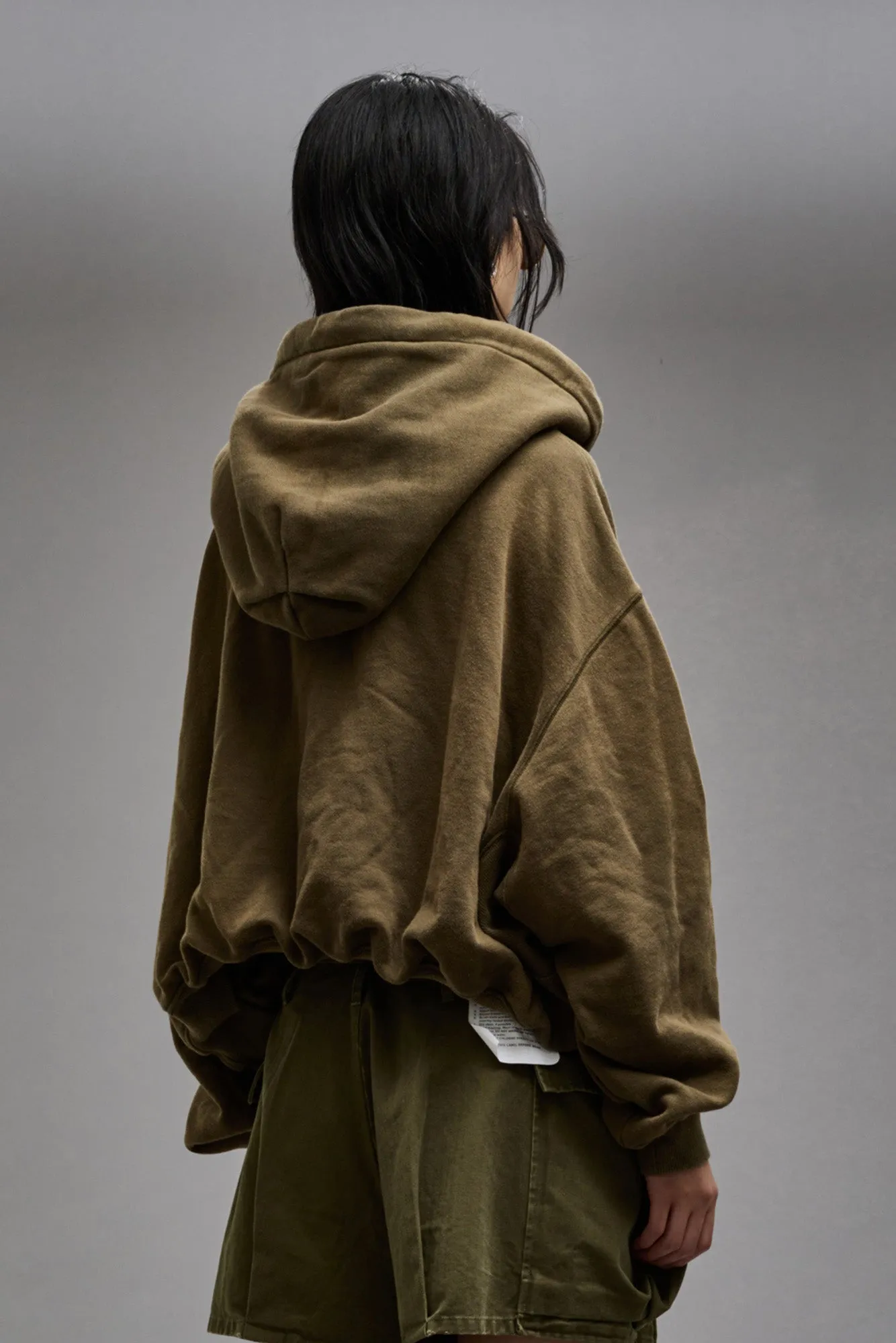 BALLOON POPOVER HOODIE - DARK OLIVE sold by R13 product image thumbnail 5
