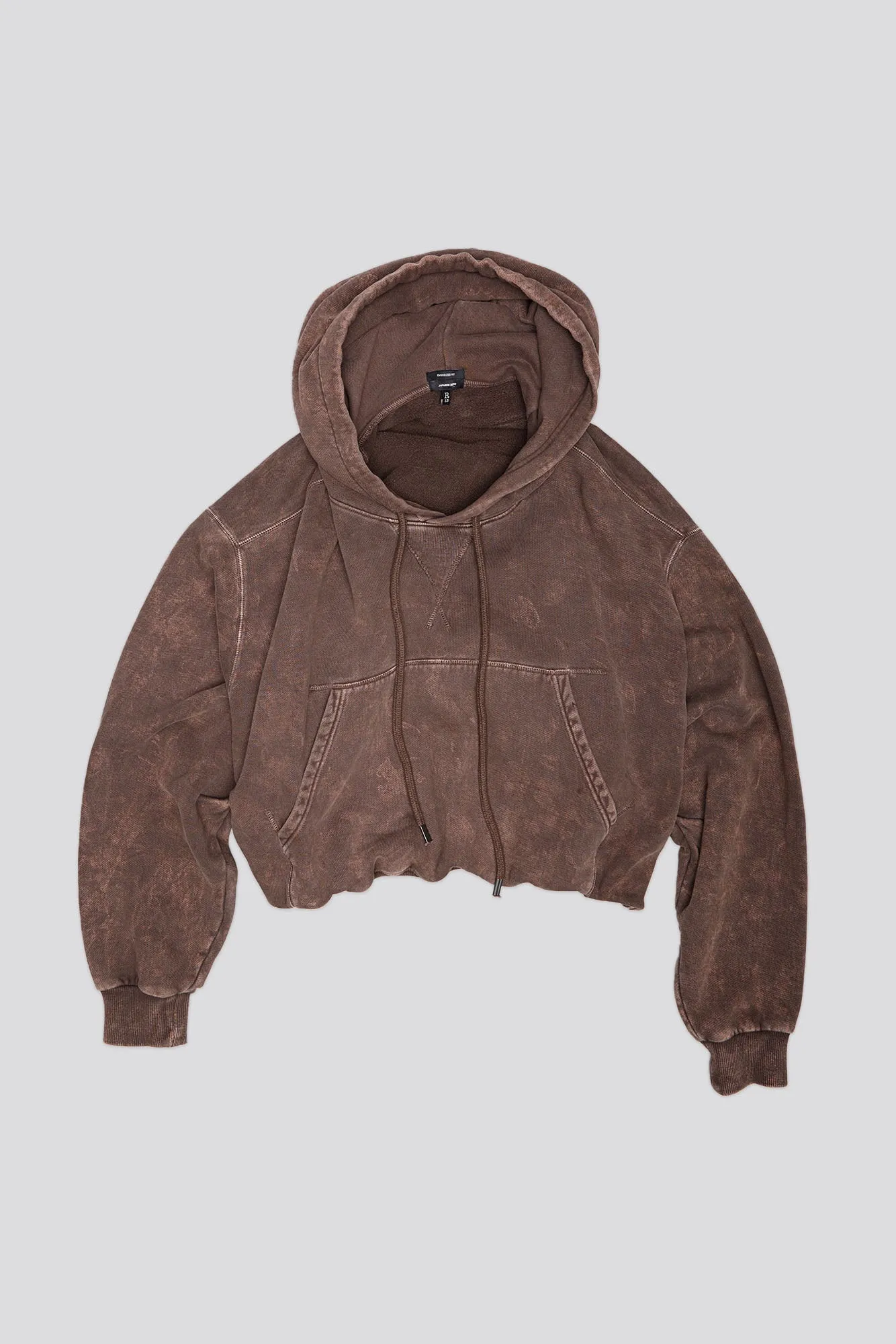 BALLOON POPOVER HOODIE - BROWN sold by R13 product image thumbnail 5