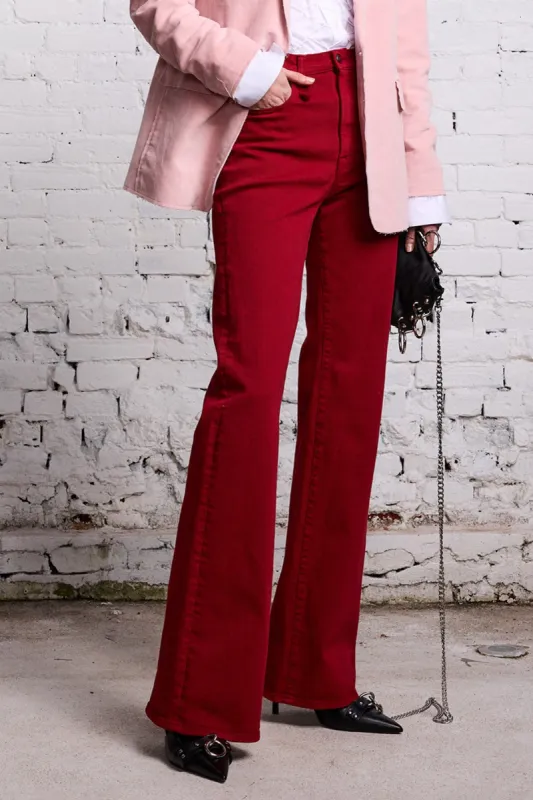 JANE JEAN - VIVID RED STRETCH sold by R13