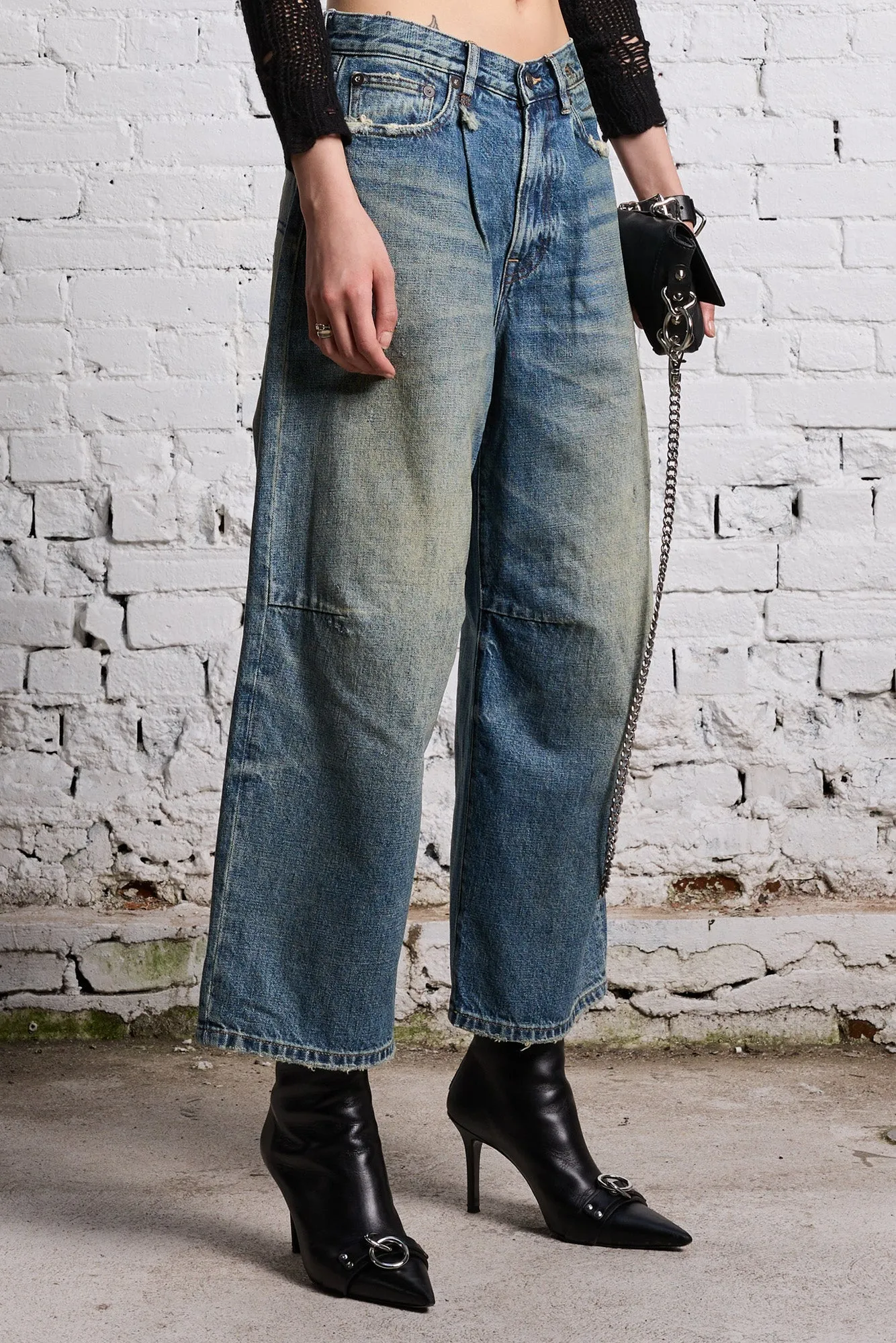 CROPPED WIDE LEG JEAN - CLINTON BLUE sold by R13 product image thumbnail 4
