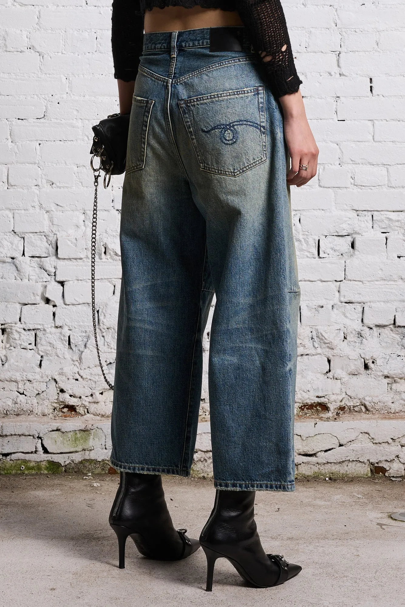 CROPPED WIDE LEG JEAN - CLINTON BLUE sold by R13 product image thumbnail 5