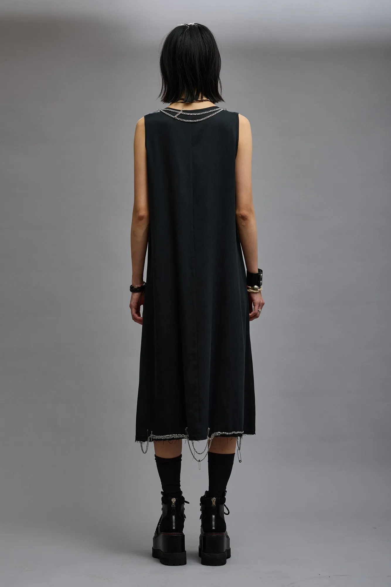 CHAIN EMBELLISHED MIDI - BLACK sold by R13 product image thumbnail 5