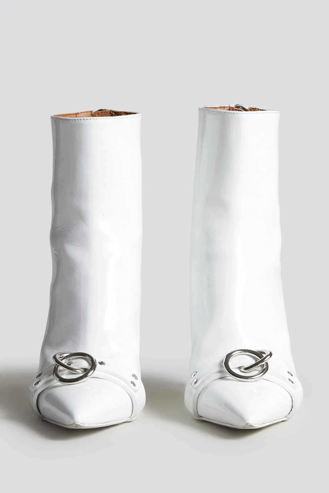 SID HEELED HARNESS BOOT - PATENT WHITE sold by R13 product image thumbnail 2