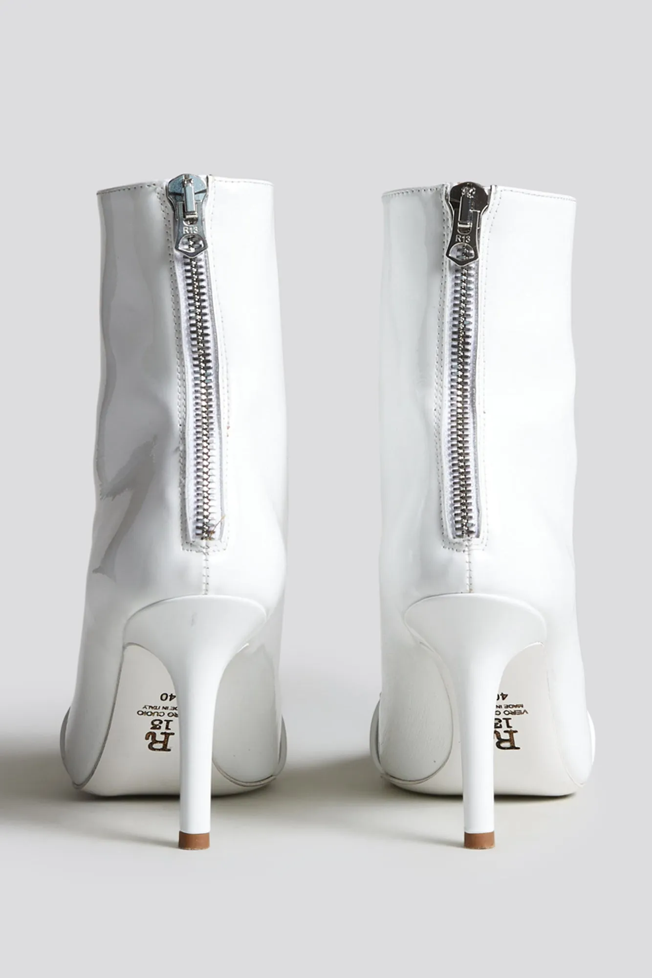SID HEELED HARNESS BOOT - PATENT WHITE sold by R13 product image thumbnail 3