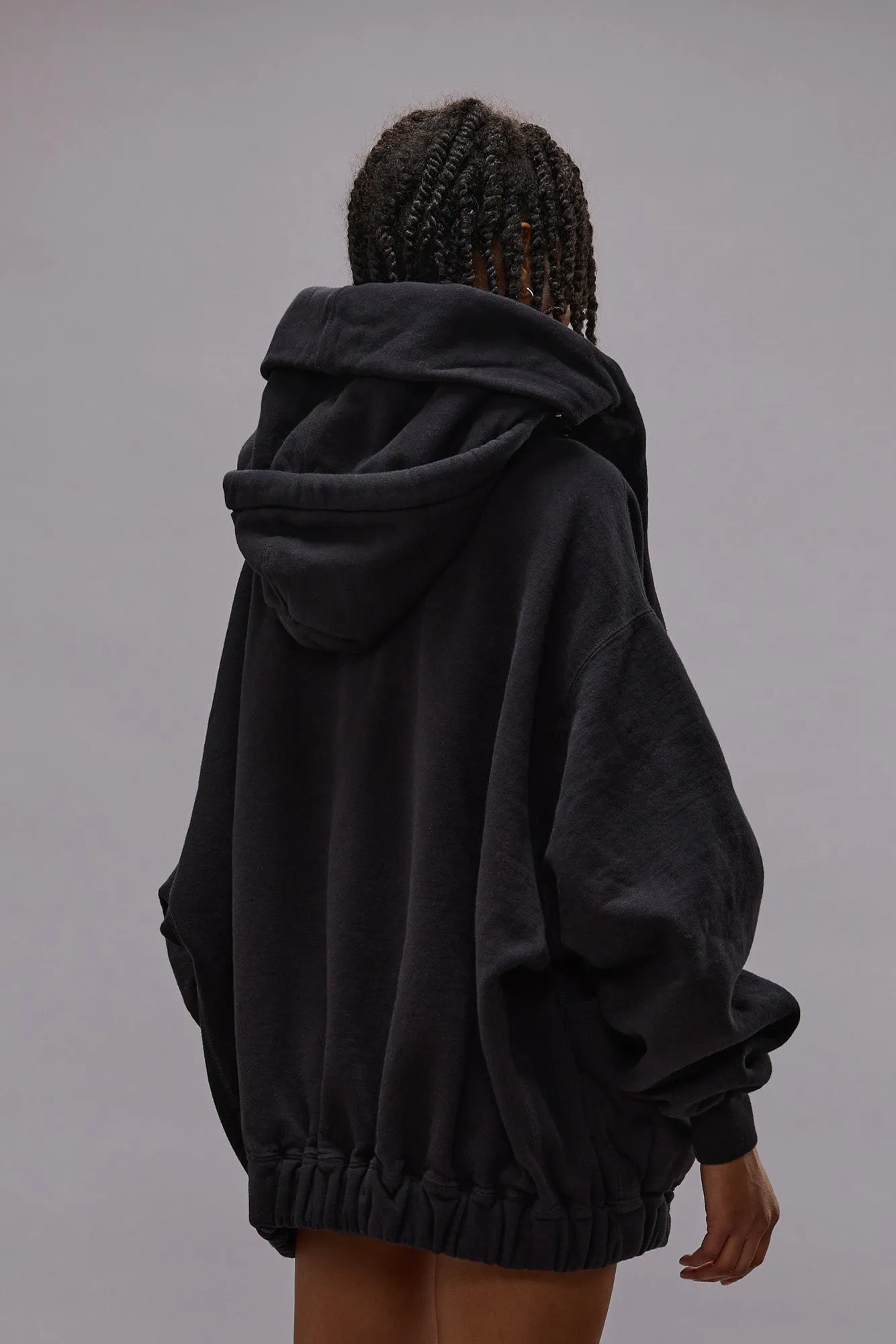 LILLIAN OVERSIZED SWEAT PARKA - BLACK FLEECE sold by R13 product image thumbnail 5