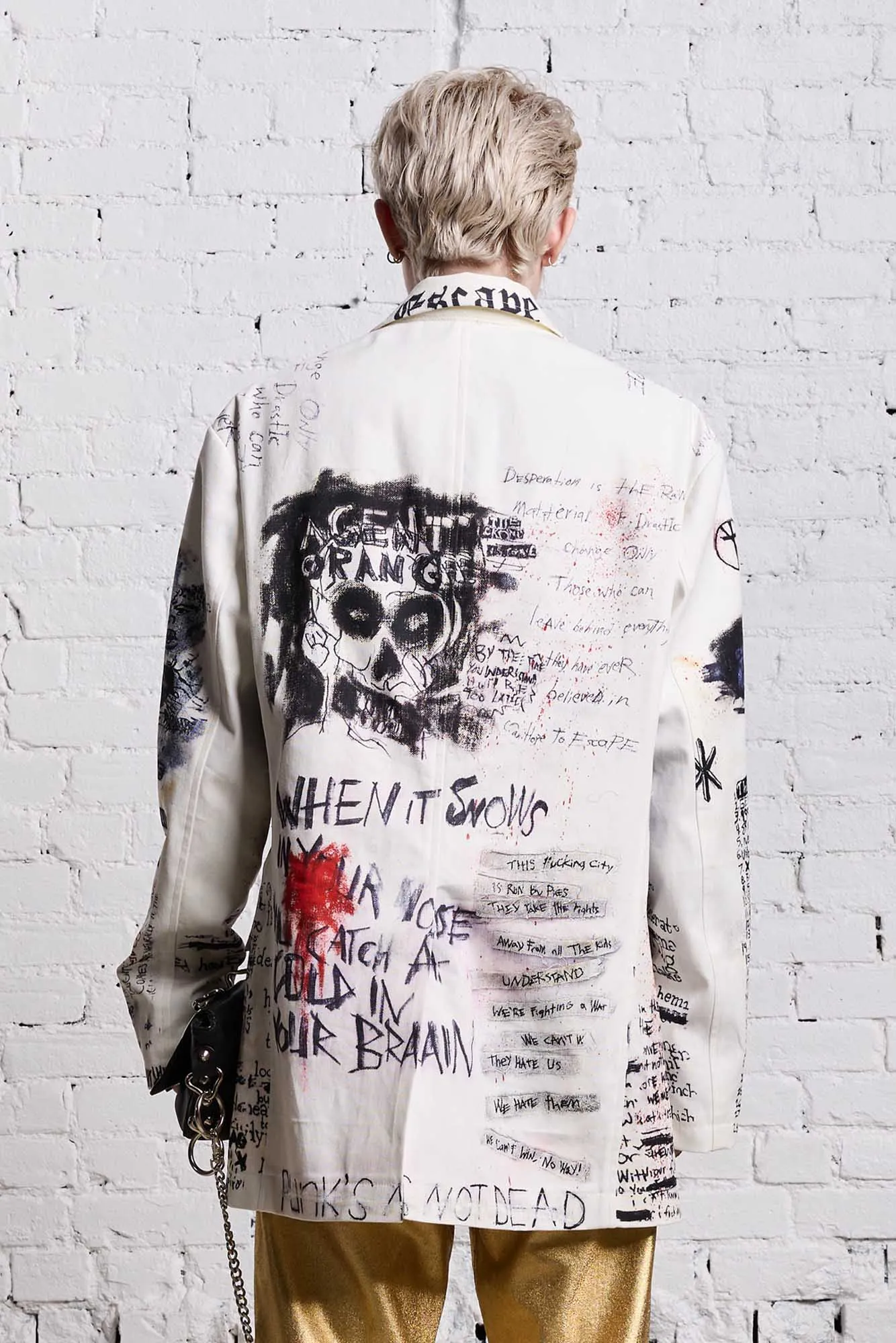 OVERSIZED RAGGED BLAZER - SKETCHBOOK sold by R13 product image thumbnail 5