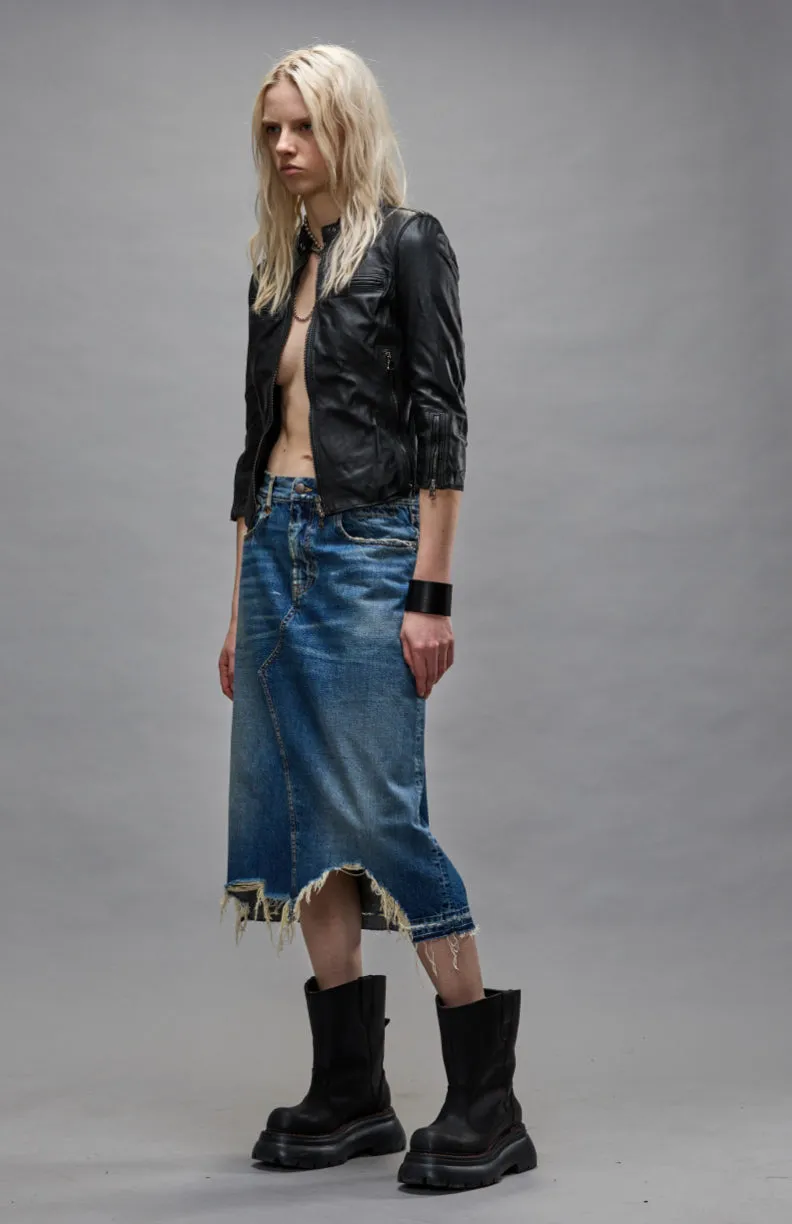 JESSE SKIRT - GARNET BLUE sold by R13 product image thumbnail 5