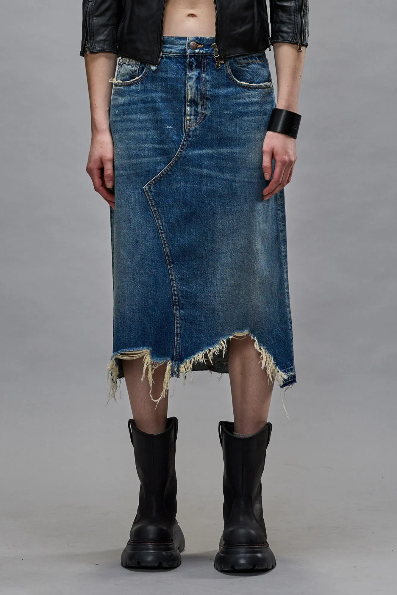 JESSE SKIRT - GARNET BLUE sold by R13 product image thumbnail 3