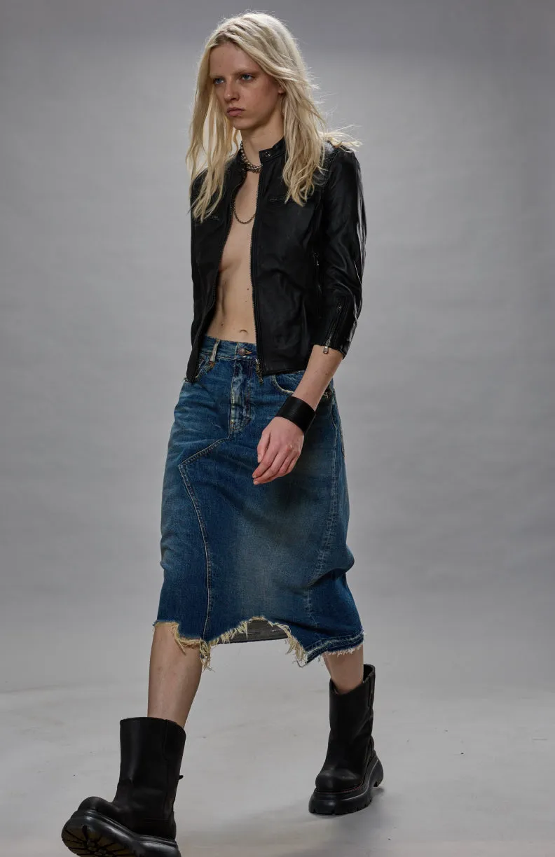 JESSE SKIRT - GARNET BLUE sold by R13 product image thumbnail 2