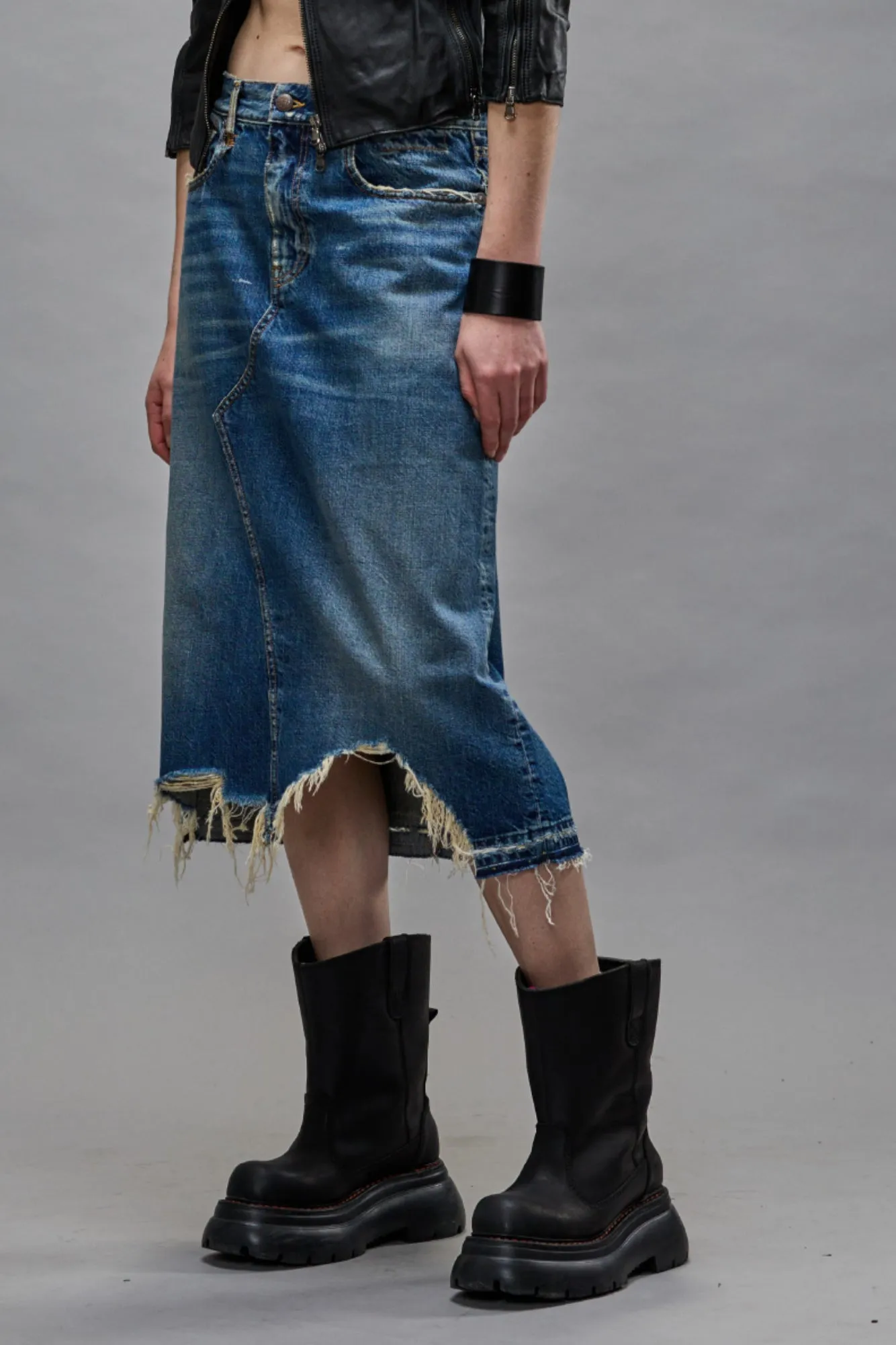 JESSE SKIRT - GARNET BLUE sold by R13