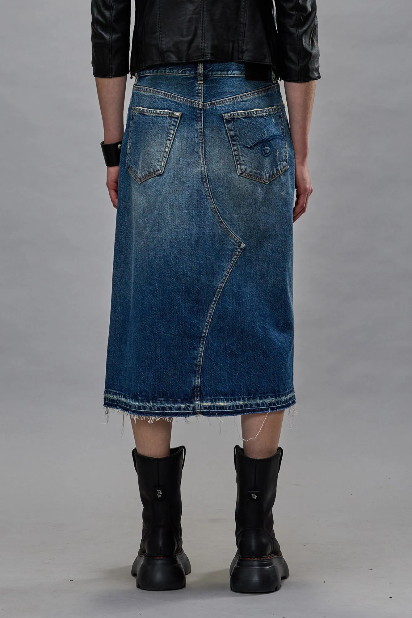 JESSE SKIRT - GARNET BLUE sold by R13 product image thumbnail 4