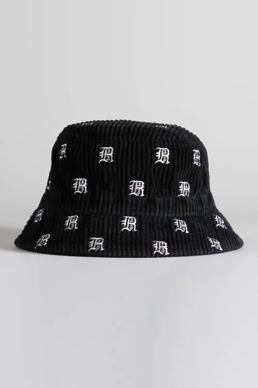 R13 ALLOVER BUCKET HAT - BLACK sold by R13