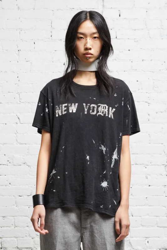 R13 NEW YORK BOY T - ACID BLACK sold by R13