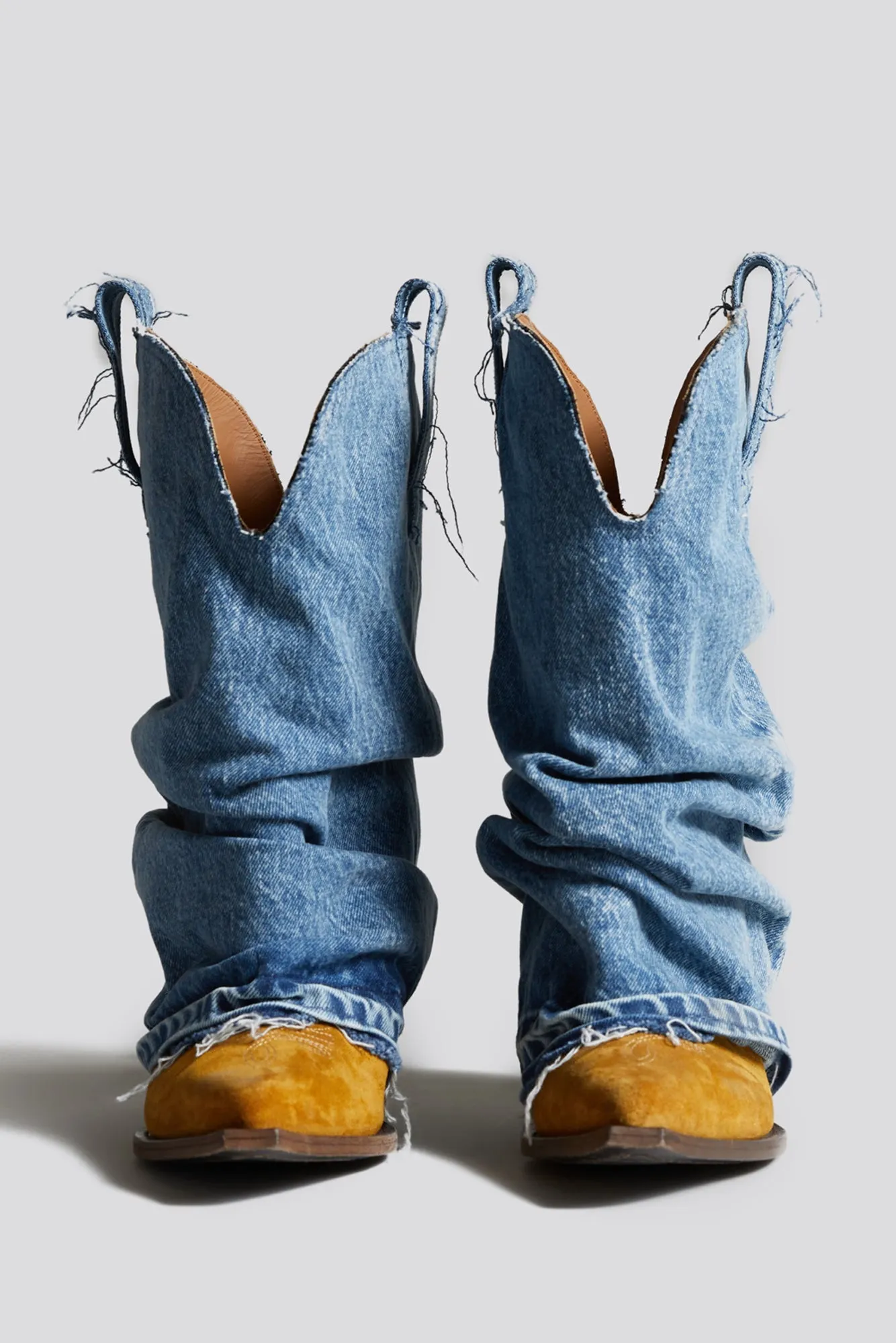LOW RIDER COWBOY BOOT - DENIM SLEEVE sold by R13 product image thumbnail 2