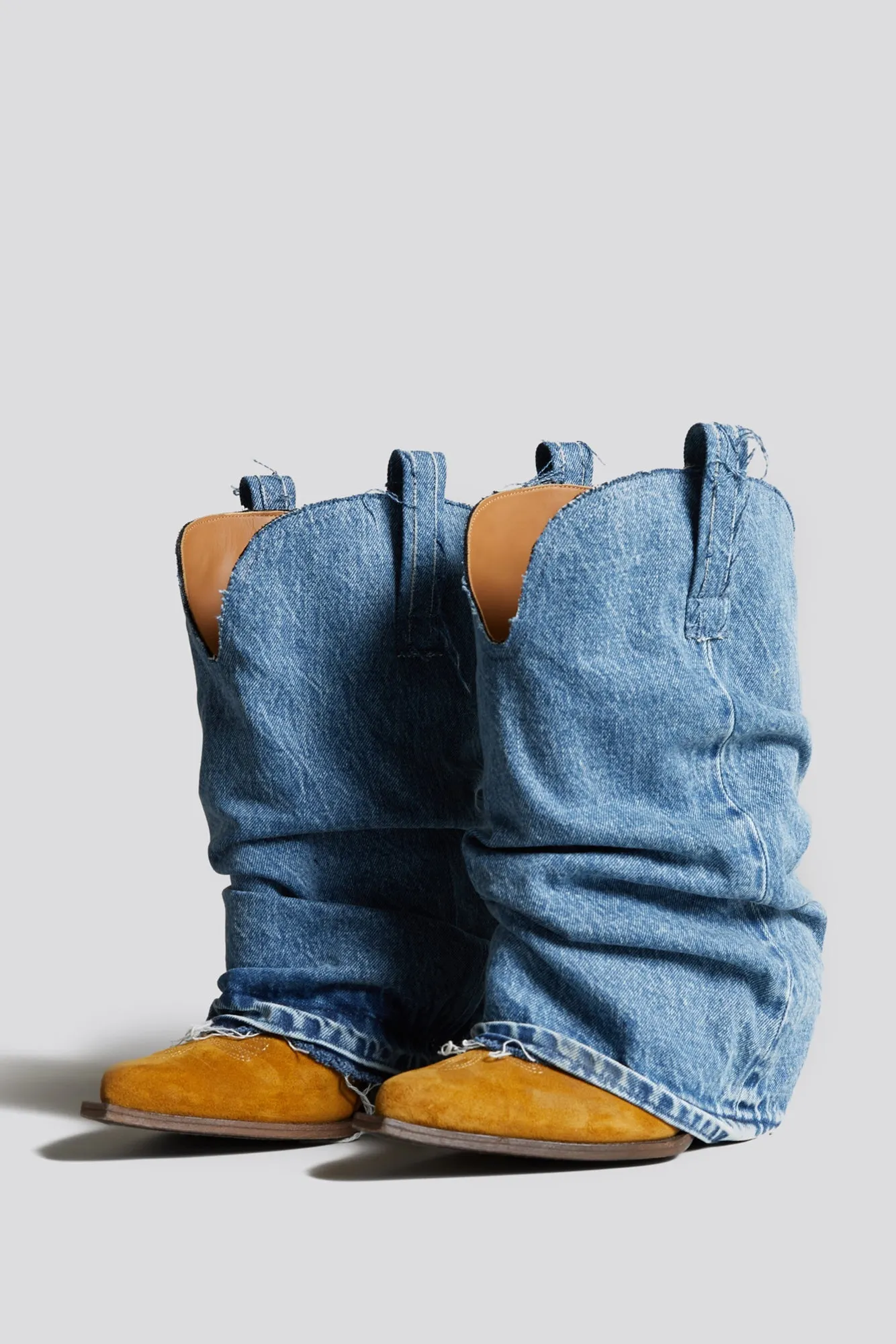 LOW RIDER COWBOY BOOT - DENIM SLEEVE sold by R13