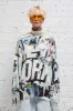 DISTRESSED OVERSIZED PULLOVER - 11 SPRING GRAFFITI sold by R13