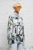 DISTRESSED OVERSIZED PULLOVER - 11 SPRING GRAFFITI sold by R13