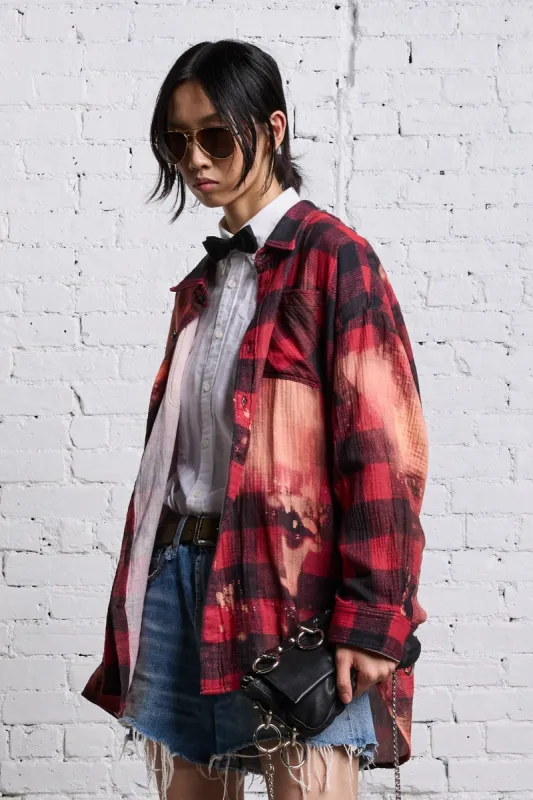 DROP NECK WORKSHIRT - RED BUFFALO OVERDYE sold by R13