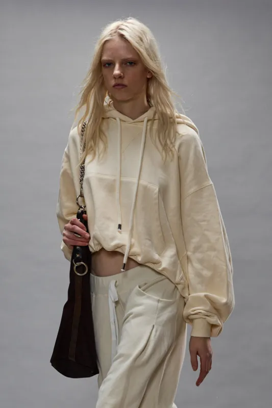 BALLOON POPOVER HOODIE - NATURAL sold by R13