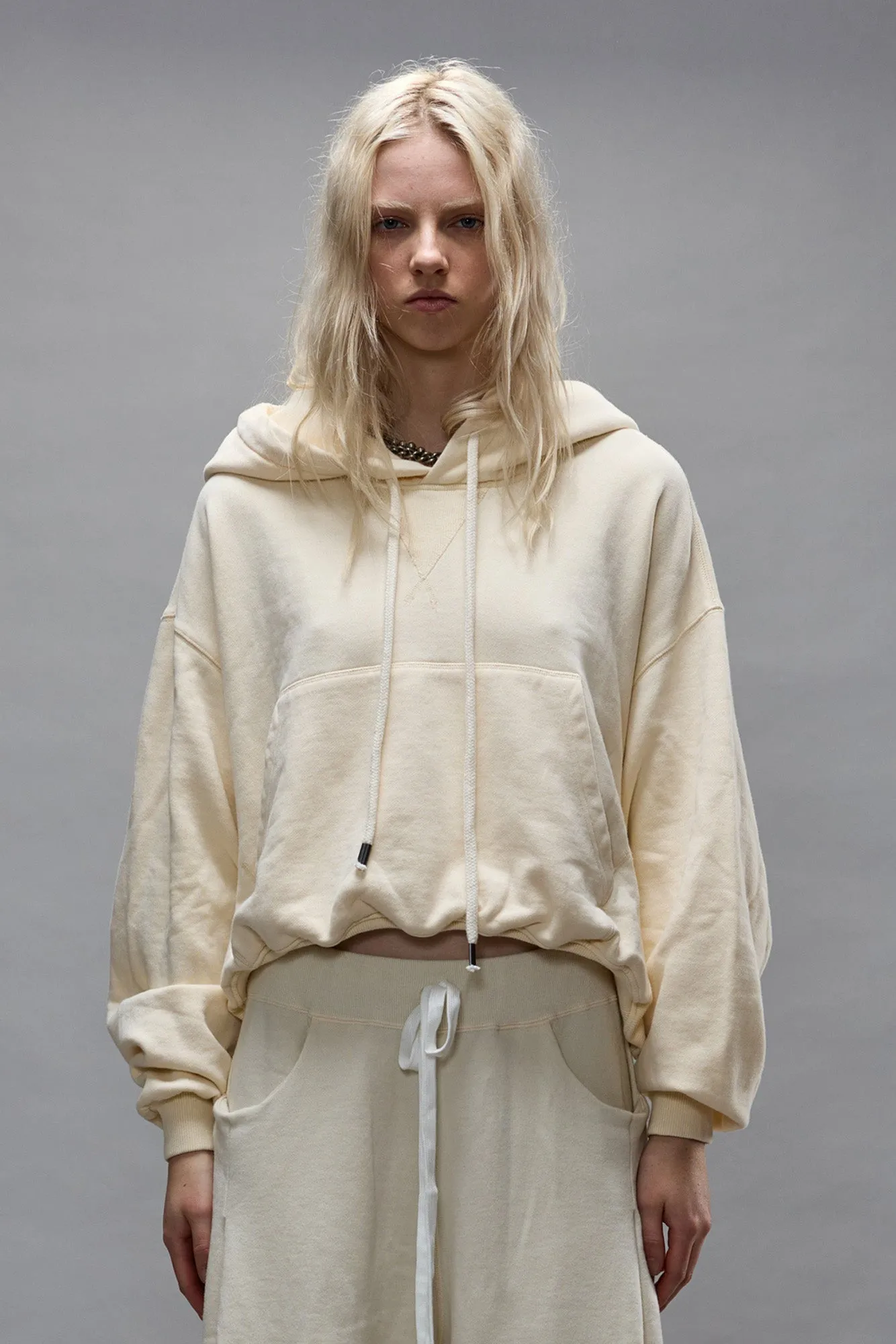 BALLOON POPOVER HOODIE - NATURAL sold by R13 product image thumbnail 3