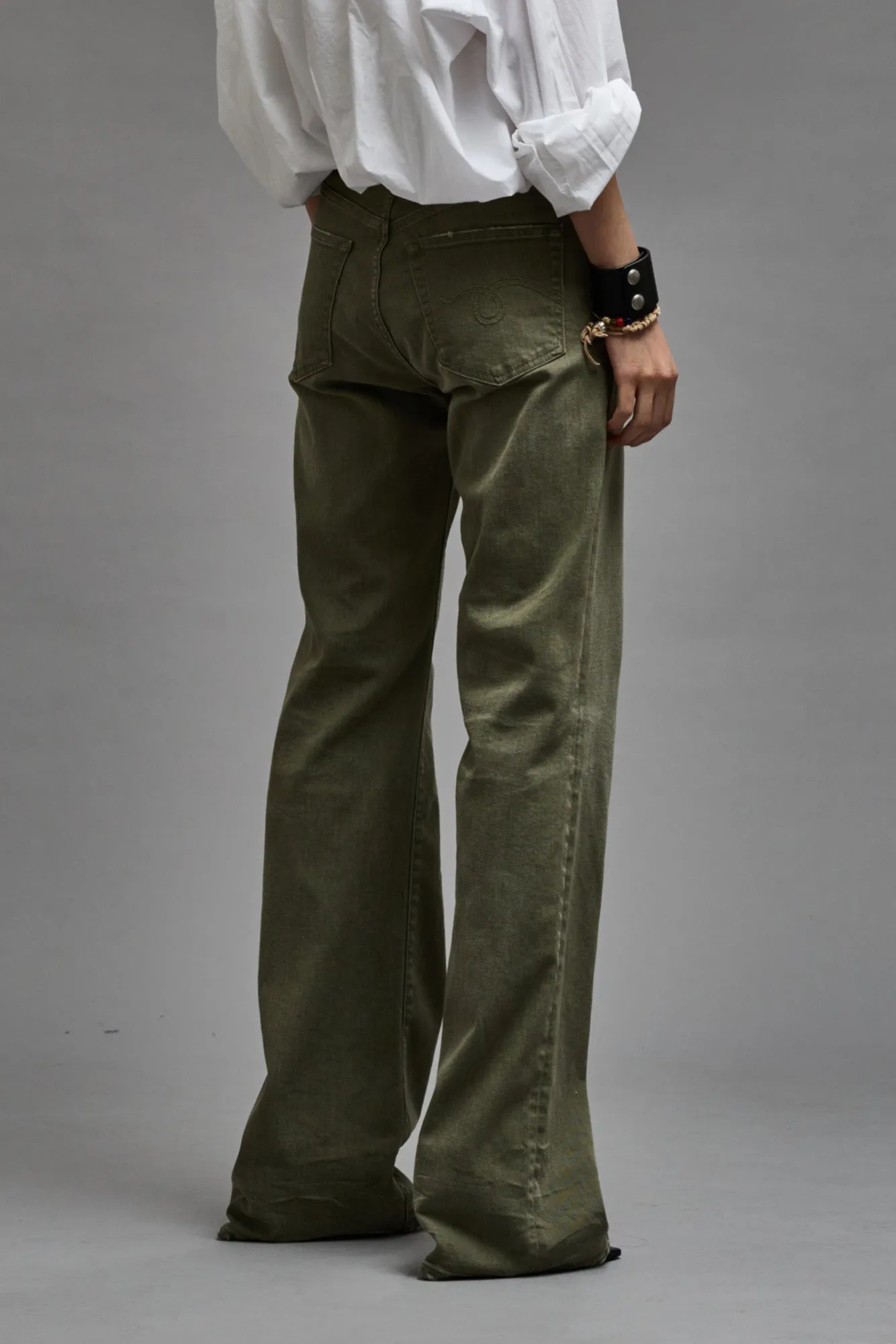 JANE JEAN - OLIVE GREEN STRETCH sold by R13 product image thumbnail 5