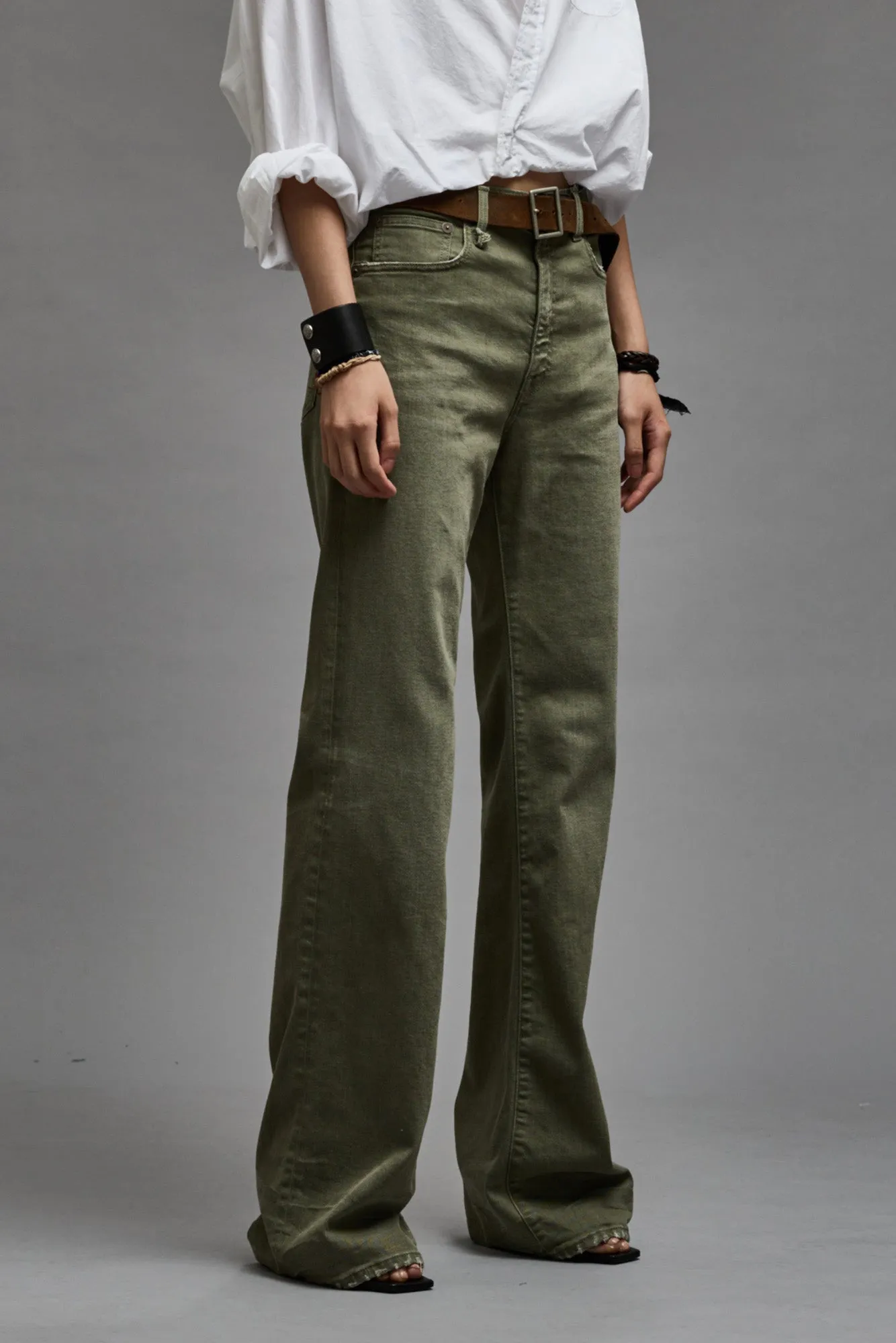 JANE JEAN - OLIVE GREEN STRETCH sold by R13 product image thumbnail 4