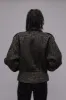 EXAGGERATED SHOULDER MOTORCYCLE JACKET - BLACK HERRINGBONE sold by R13